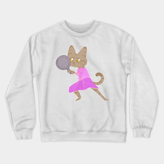 Pink princess cat Crewneck Sweatshirt by bitingnclawing